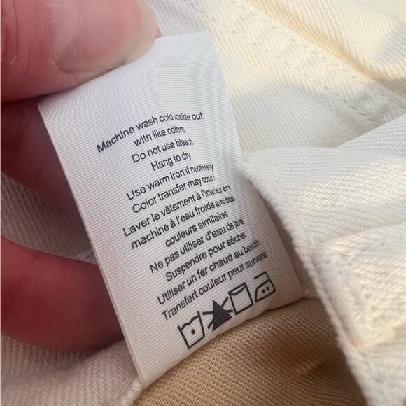 NWT rag & bone Wren High Rise Slim Straight Jeans in Ecru sz 29 Rigid Denim $255 - Picture 15 of 15